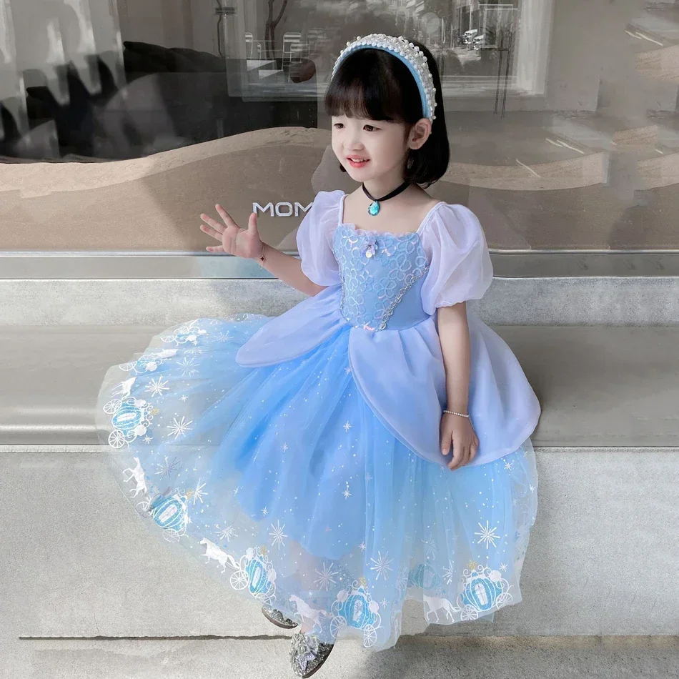 Cinderella Princess Cosplay Dr - Summer Clothing Kids 评论和价格