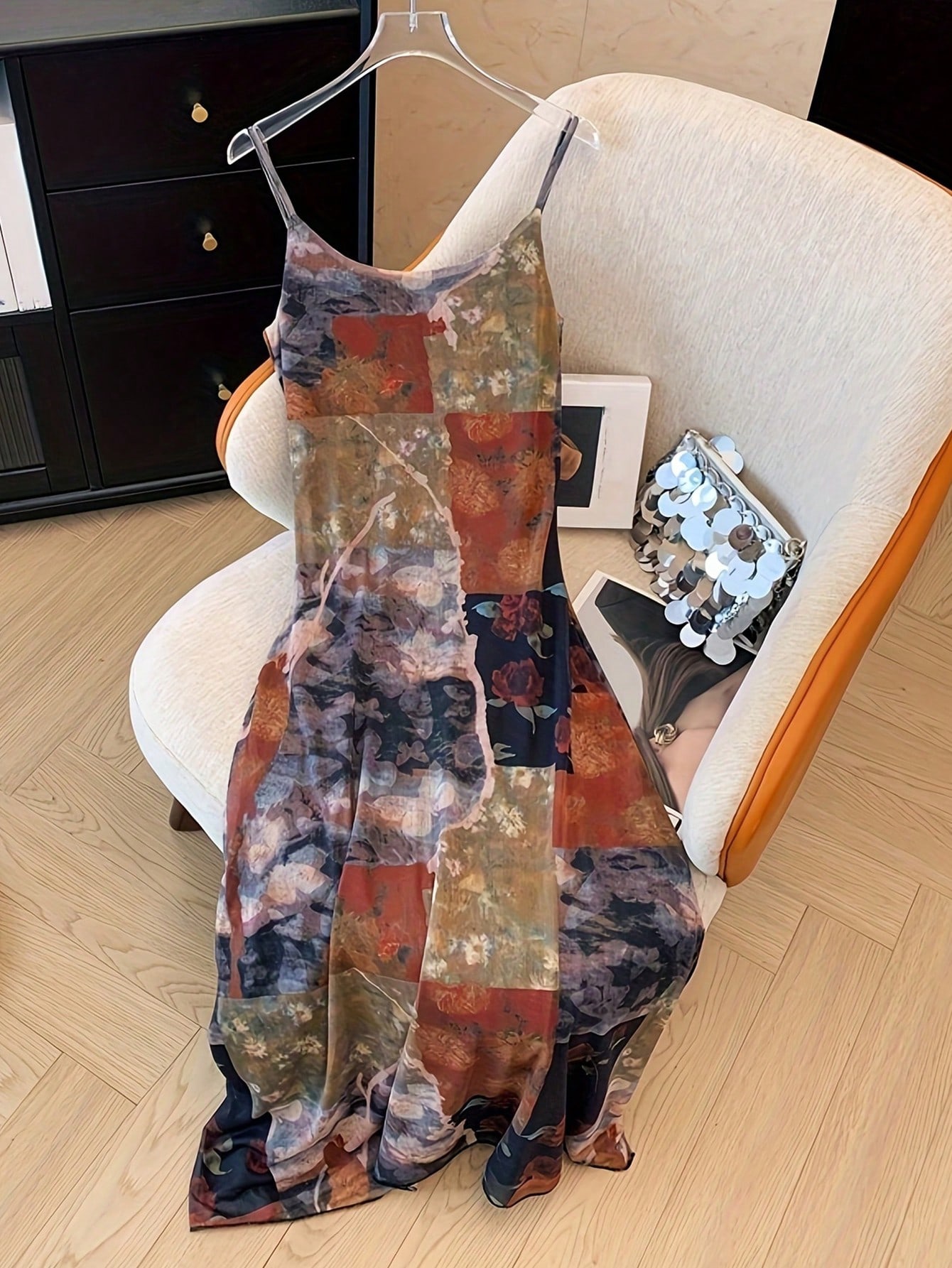 Women's Vintage Patchwork Flor - Sundress Midi Floral 评论和价格