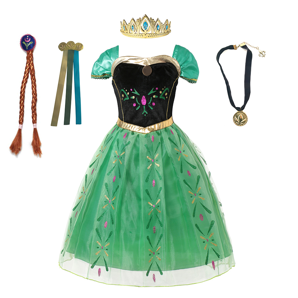 Anna Costume For Kids Girl Fan - Summer Clothing Kids 评论和价格