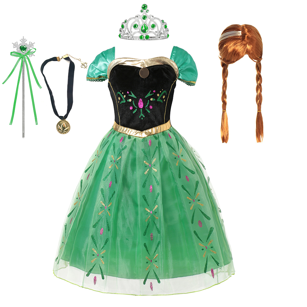Anna Costume For Kids Girl Fan - Summer Clothing Kids 评论和价格
