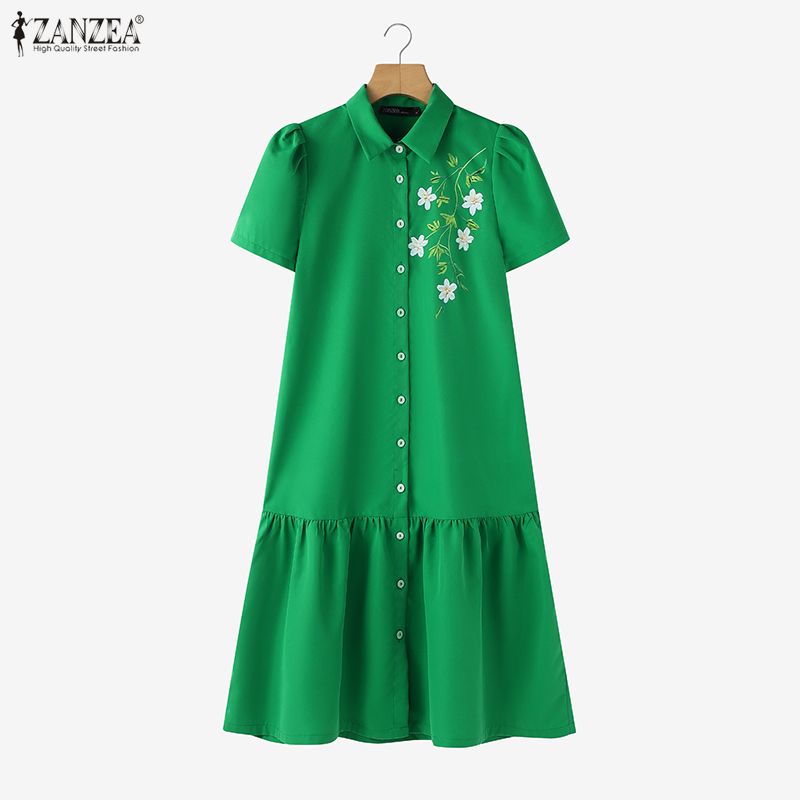 ZANZEA 2026 Summer Floral Prin - Sundress Midi Floral 评论和价格