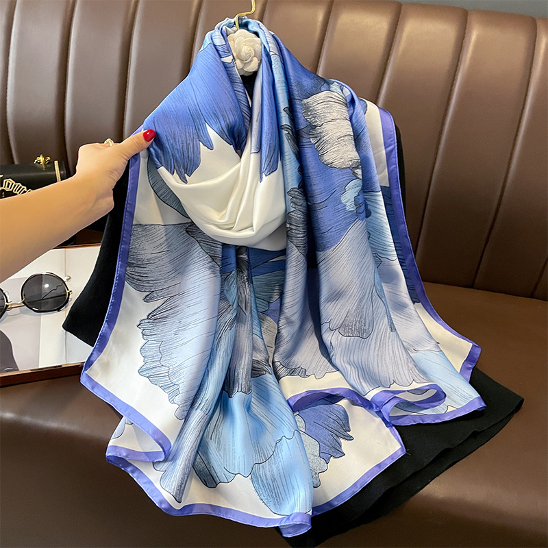 2023 Spain Luxury Silk Scarf B - Summer Clothing Hijab 评论和价格