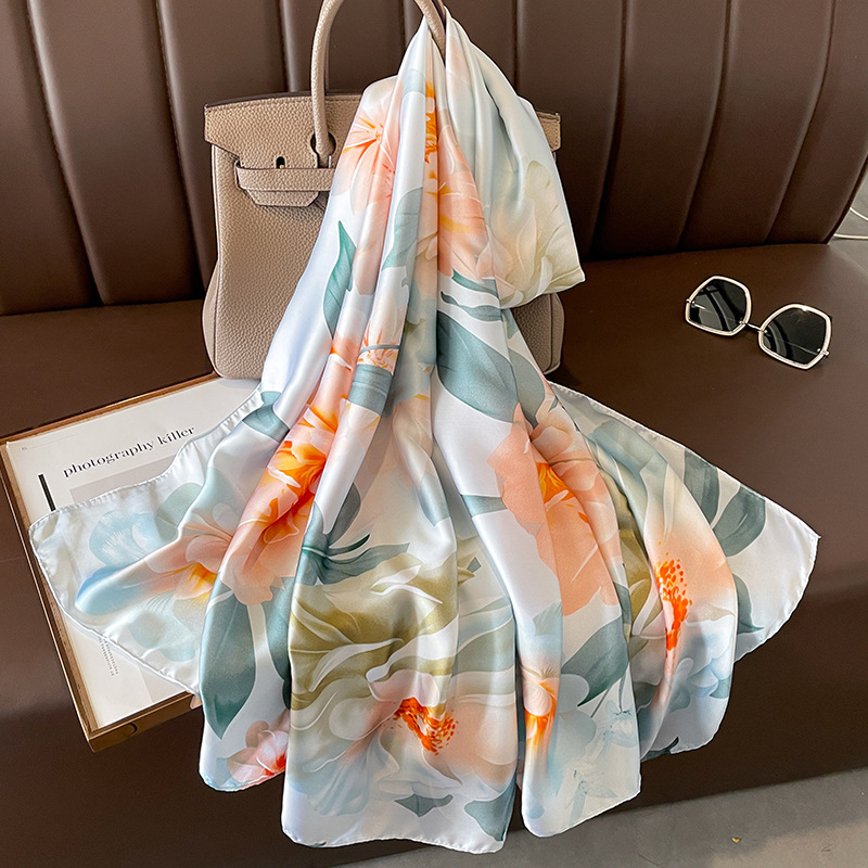 2023 Spain Luxury Silk Scarf B - Summer Clothing Hijab 评论和价格