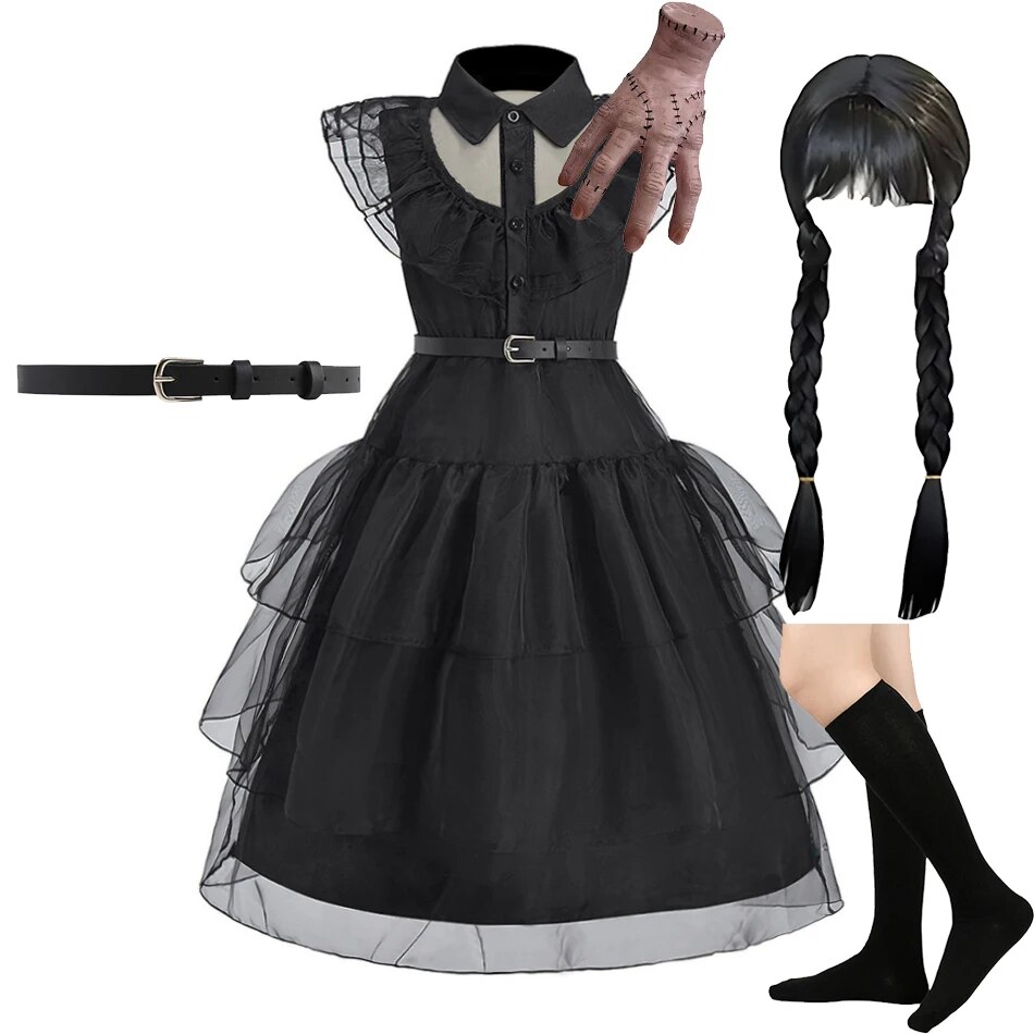 Girl Costume Kids Cosplay Blac - Summer Clothing Kids 评论和价格