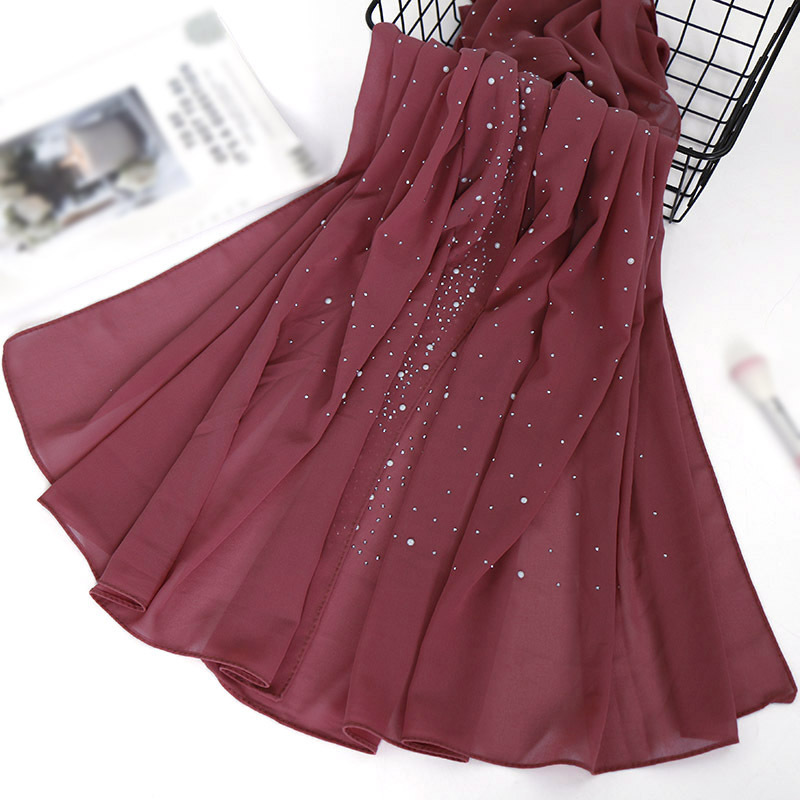 New Plain Diamond Beads Bubble - Summer Clothing Hijab 评论和价格