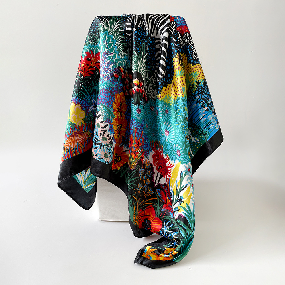 Square Silk Scarf Women Luxury - Summer Clothing Hijab 评论和价格
