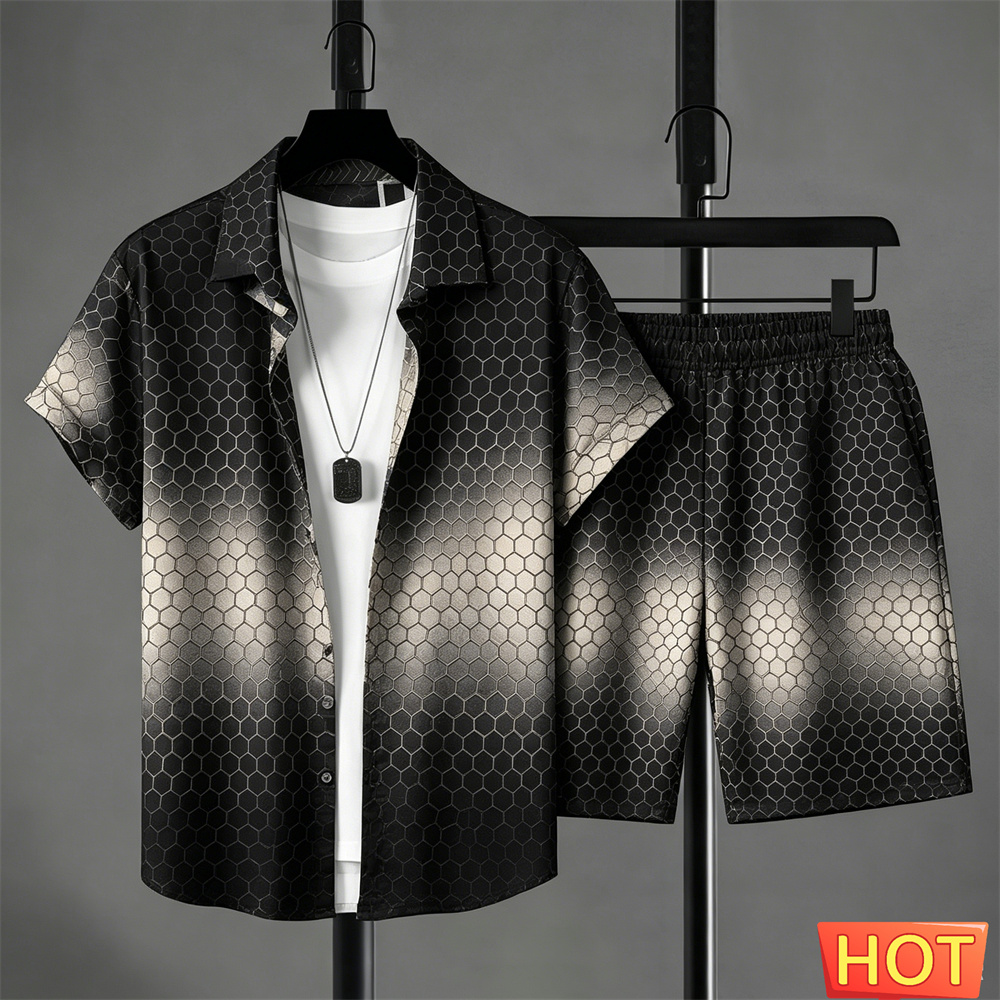 Summer Outfits Man Shirt Set G - Summer Clothing Beach 评论和价格