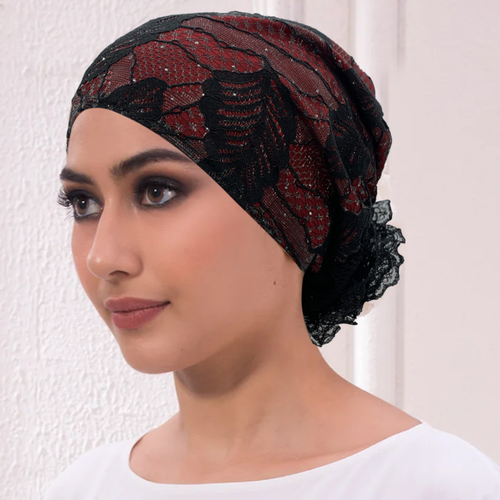 Embroidery Turban Cap for Wome - Summer Clothing Hijab 评论和价格