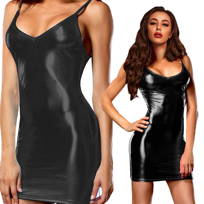 Sexy Erotic Hot Pu Metallic Le - Womens Summer Clothing Uk 评论和价格
