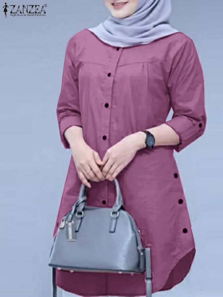 2026 ZANZEA Spring Shirt Fashi - Summer Clothing Hijab 评论和价格