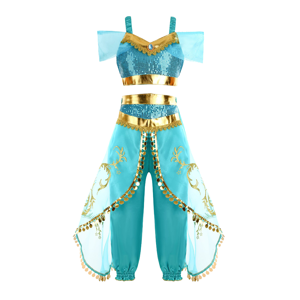 Girls Jasmine Fantasy Costume  - Summer Clothing Kids 评论和价格