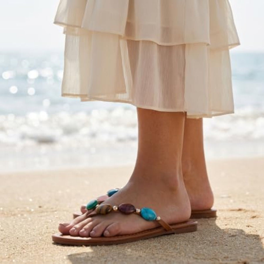 Women Jeweled Sandals Thong Sa - Flip Flop Jeweled 评论和价格