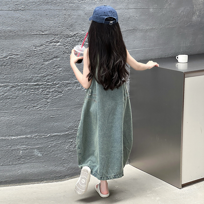 Vintage Blue Children Girls Hi - Summer Clothing Kids 评论和价格