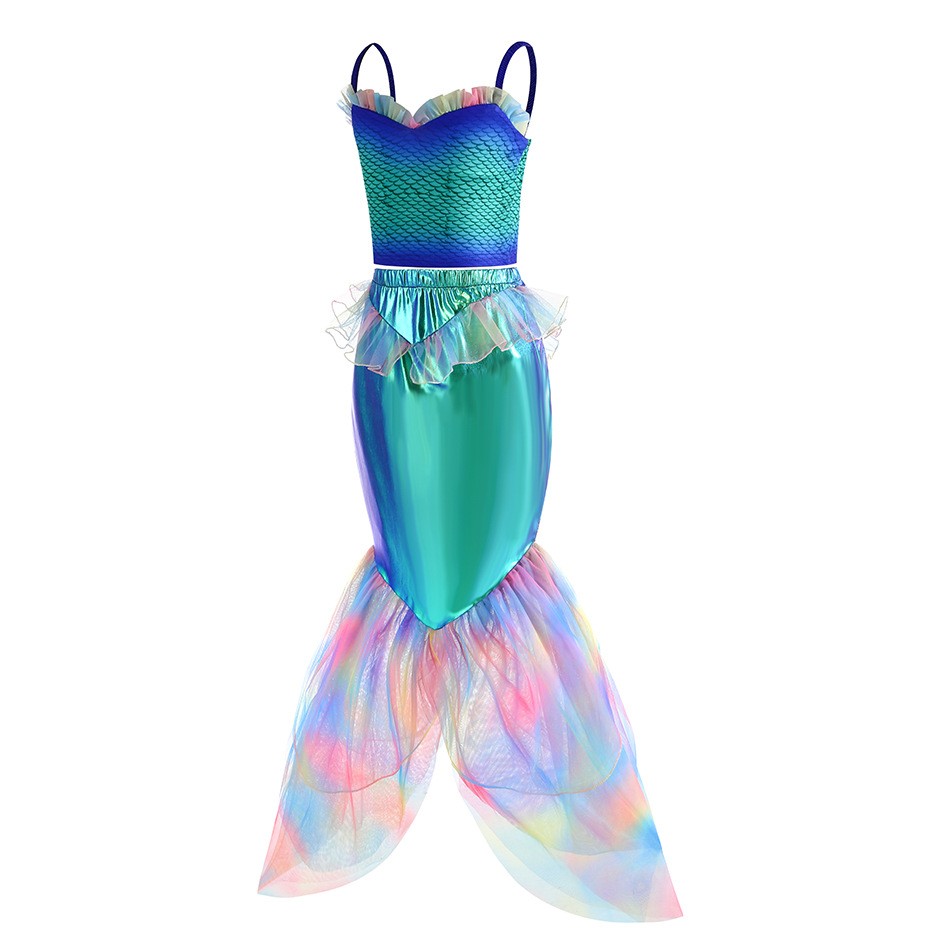 Disney Mermaid Dress Up Costum - Summer Clothing Kids 评论和价格