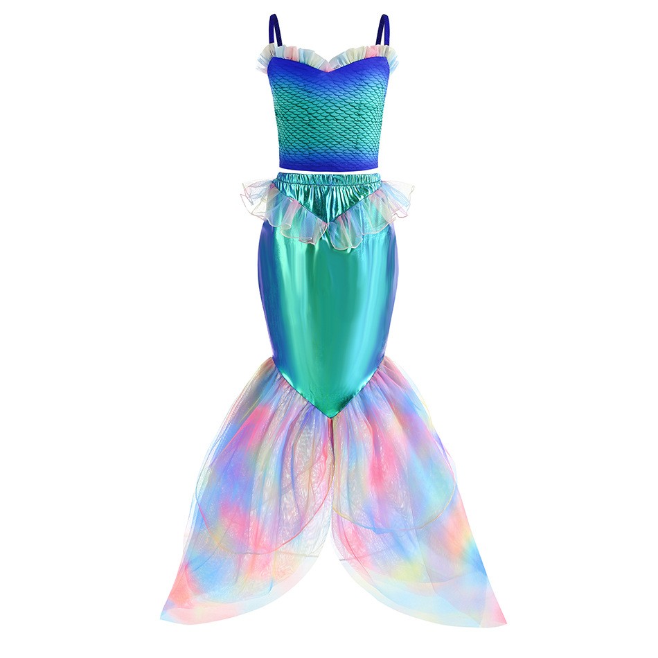 Disney Mermaid Dress Up Costum - Summer Clothing Kids 评论和价格
