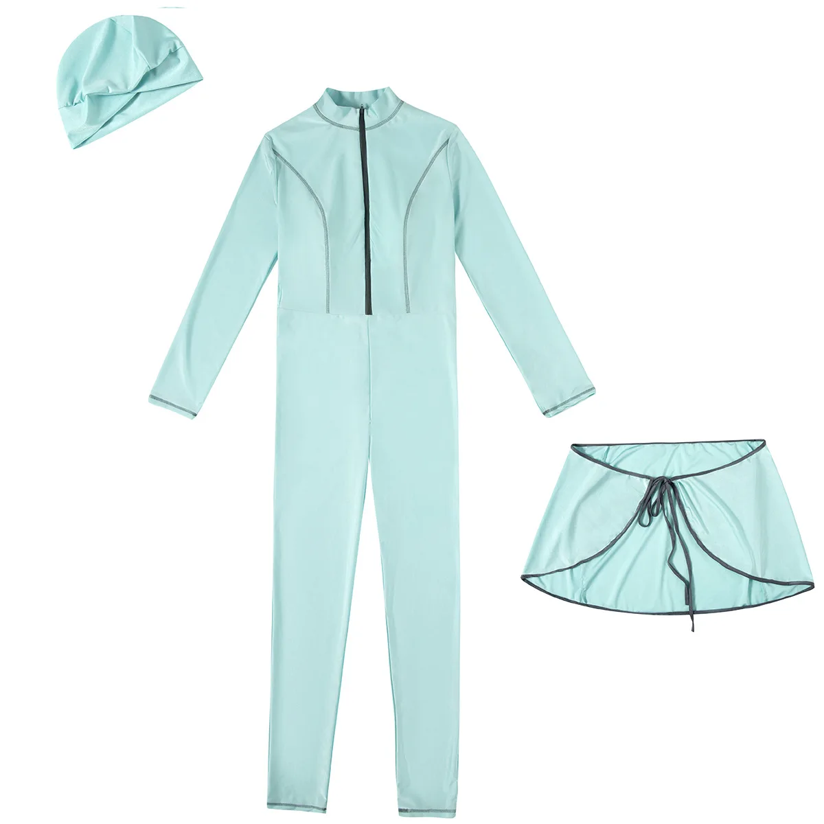 3PCS/Set Plain Muslim Modest S - Summer Clothing Hijab 评论和价格