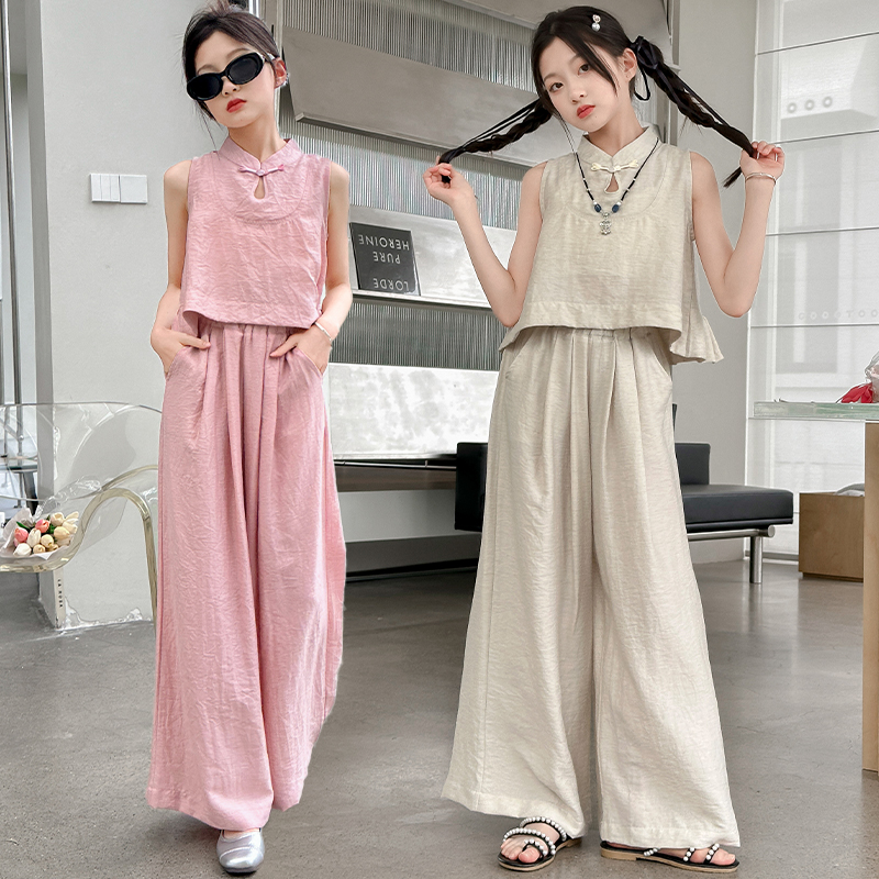 Chinese Style Children Clothes - Tank Top Breathable 评论和价格