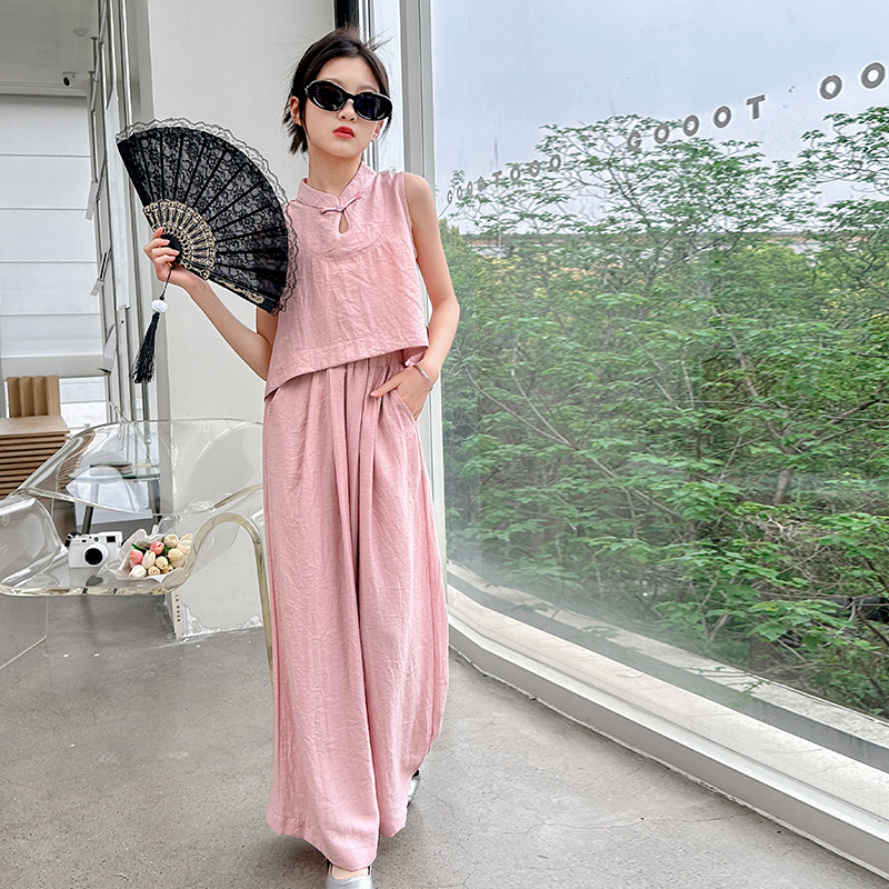 Chinese Style Children Clothes - Tank Top Breathable 评论和价格