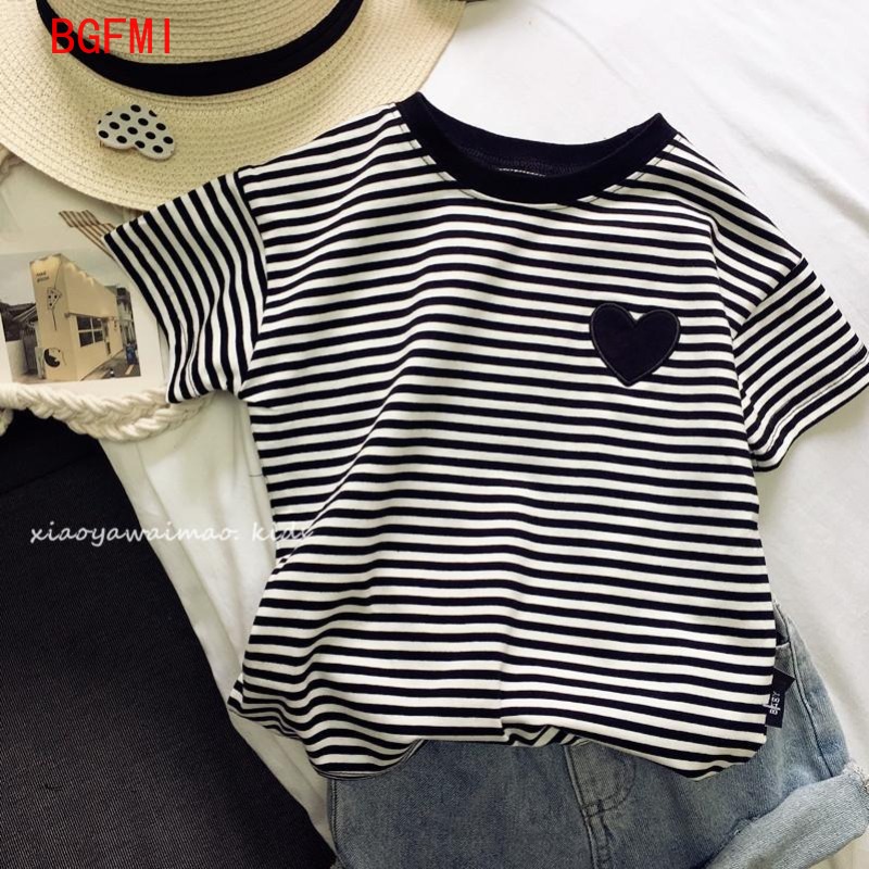 Teens Girls Cotton Striped Sho - Summer Loving Kids Clothing 评论和价格