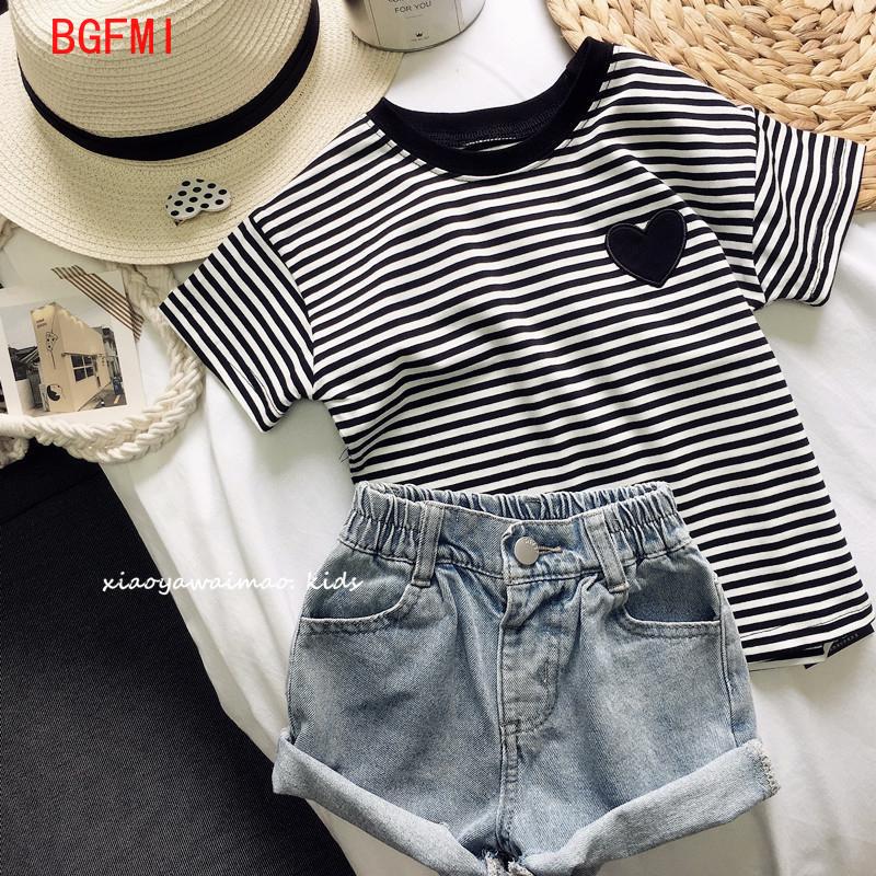 Teens Girls Cotton Striped Sho - Summer Loving Kids Clothing 评论和价格